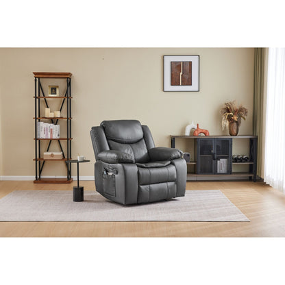 Recliner Chair With Vibration And Heating - Gray