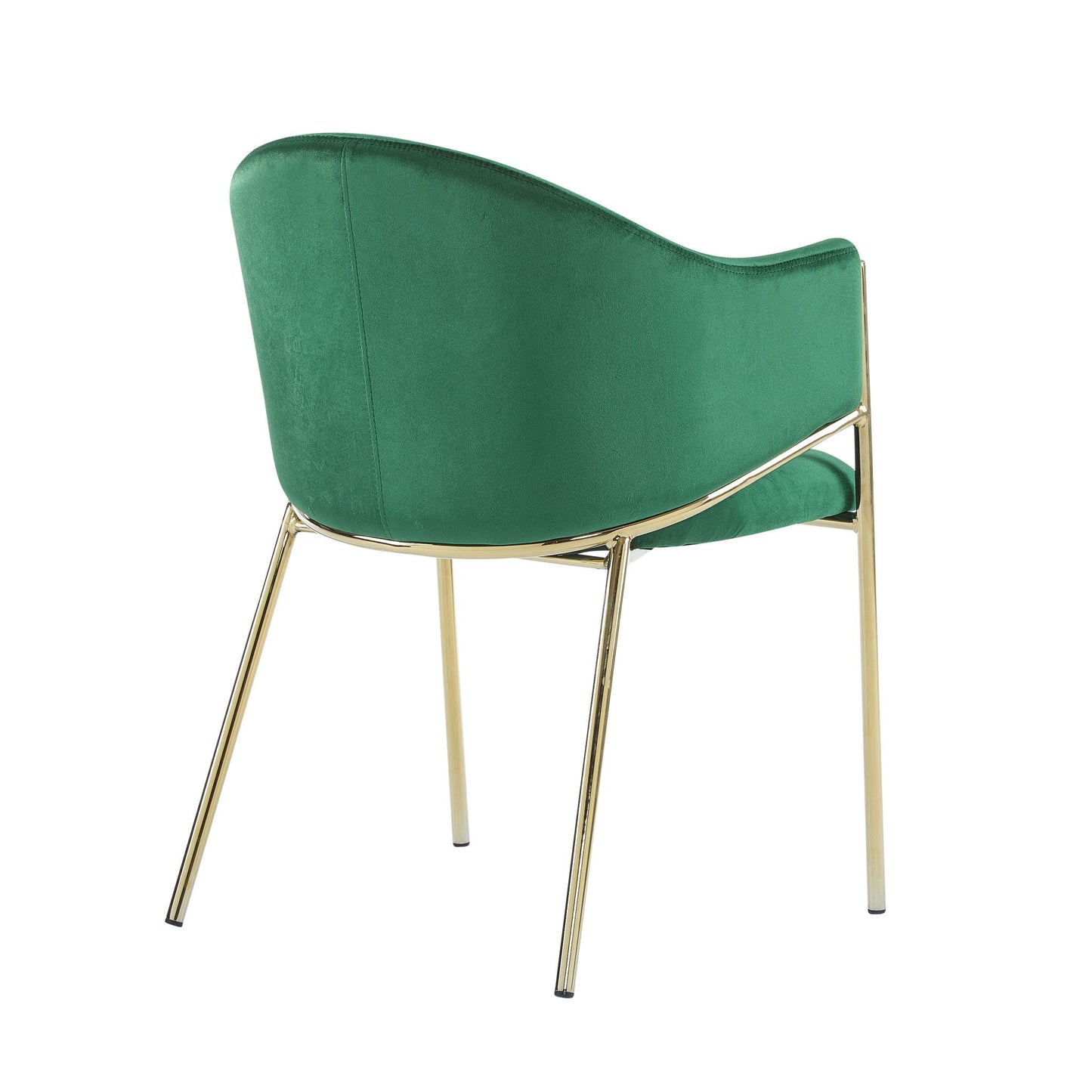 Modern Upholstered Dining Chair with Gold Metal Frame