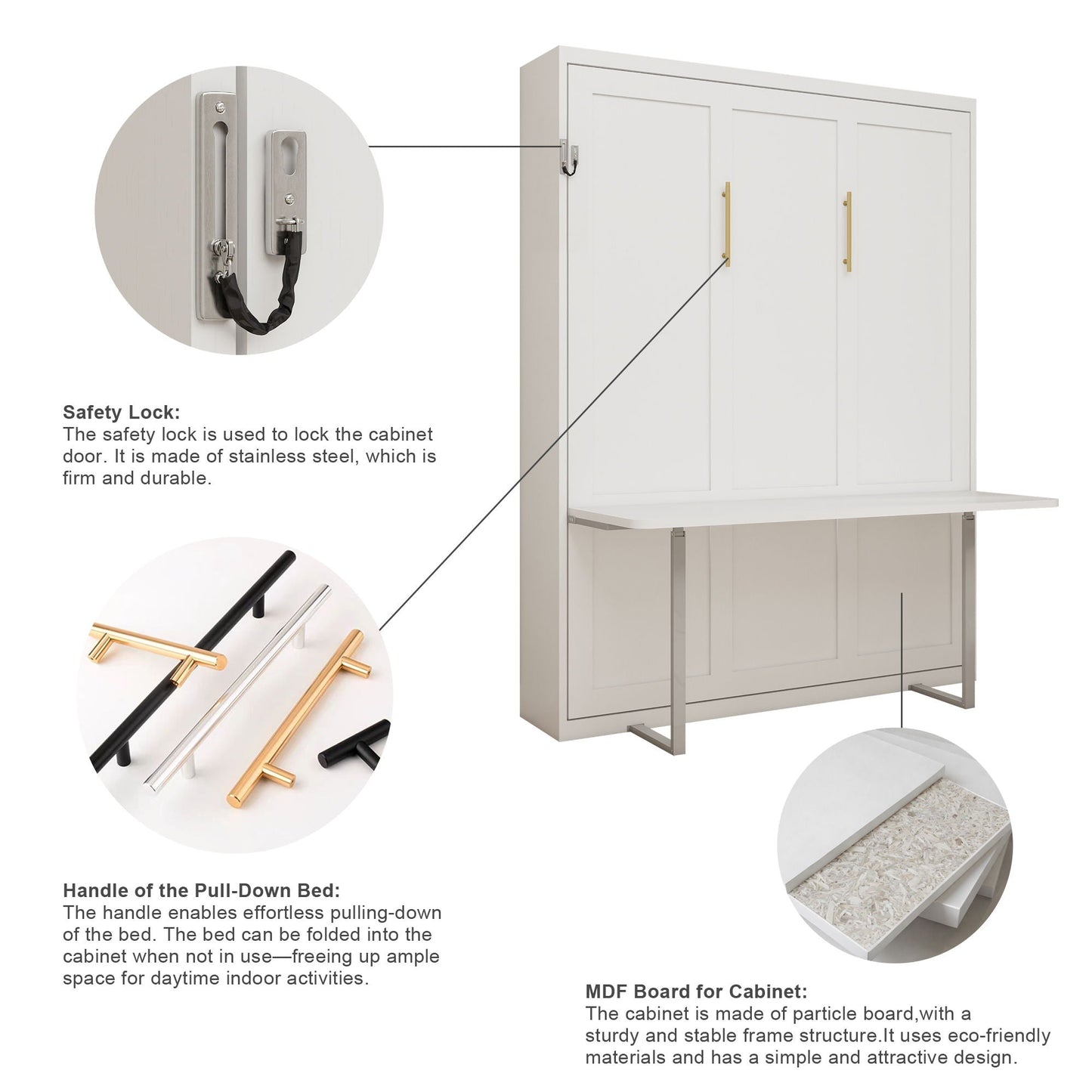 Folding Vertical Murphy Wall Bed