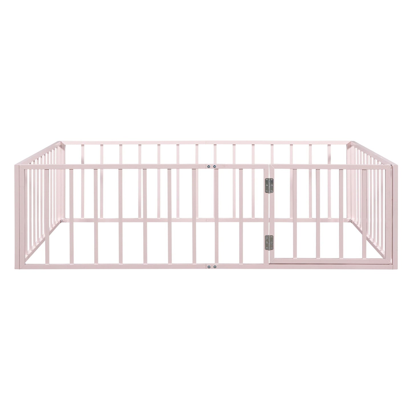Metal Floor Bed Frame With Fence And Door