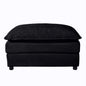 Luxury Chenille Ottoman with Double-Layer Cushion