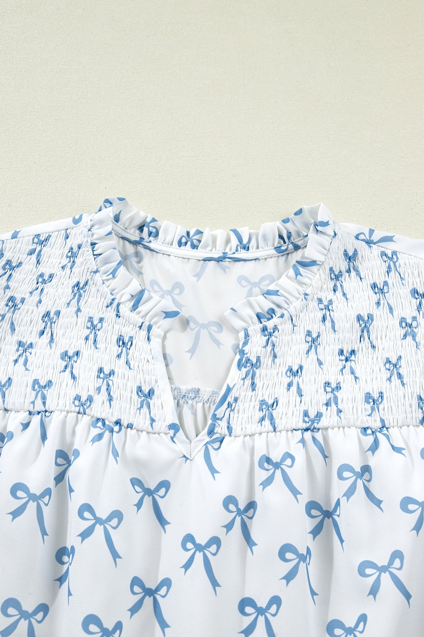 Melody Short Sleeve Bow PLUS Top