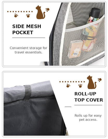 Cat Backpack Carrier Large Pet Backpack For Small Dog Medium Cat Puppy Kitten Bunny Up To 13lbs, Ventilated Mesh Dog Collapsible Travel Backpack For Hiking Walking Outdoor