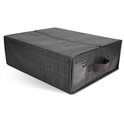 4Pcs Bed Sheet Set Organizers Foldable Bedsheets Storage Bins For Clothing Duvet Cover Pillowcase King Queen Bedsheet Closet Bedding Container With La