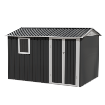 9 x 6 FT Metal Garden Shed for Patio and Backyard Storage