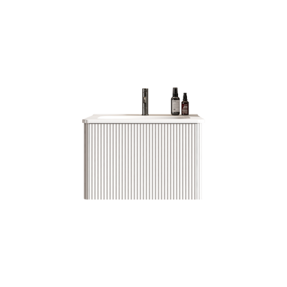 Etna 24" Striped Soft White Bathroom Vanity