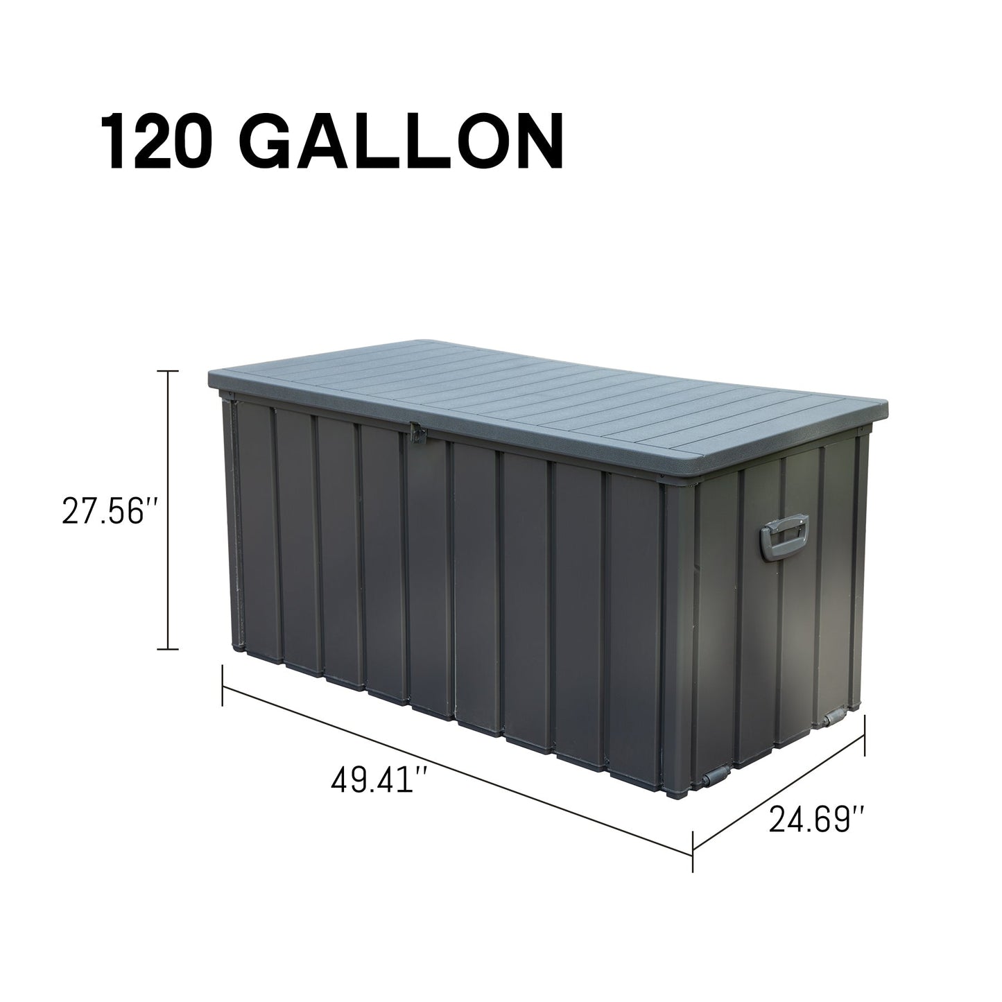 120 Gallon Outdoor Storage Deck Box Waterproof, Large Patio Storage Bin