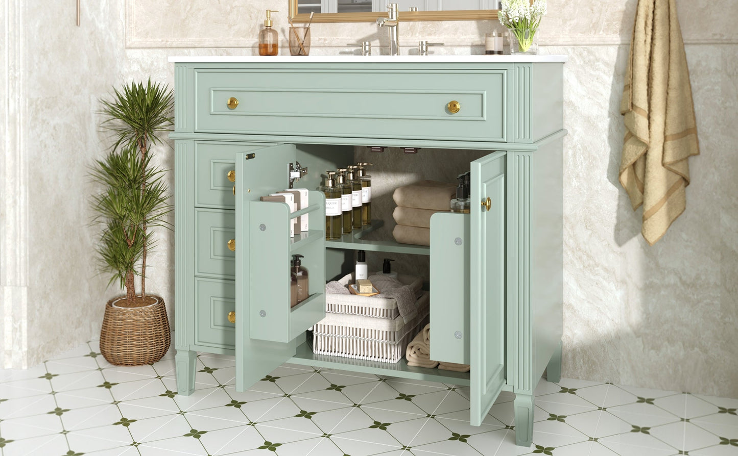 36 Inch Bathroom Vanity with Sink