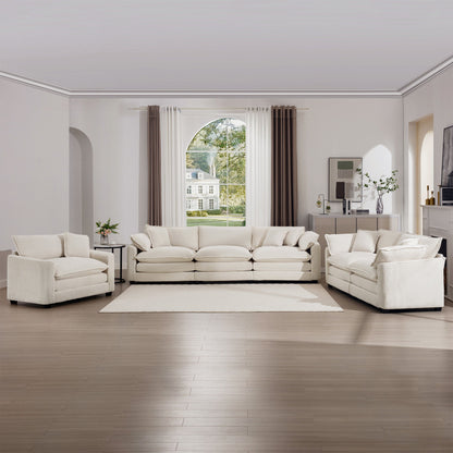 Elegant Oversized Sectional Sofa Set With Deep Seats And Flexible Layout