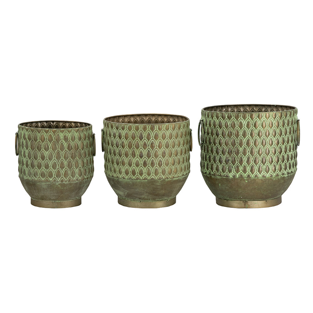 S/3 Textured Planters Set