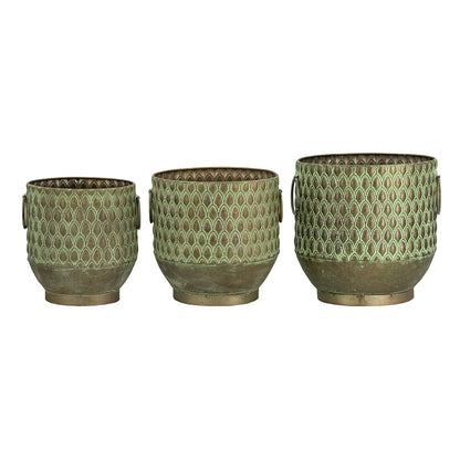 S/3 Textured Planters Set