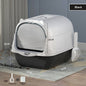 Extra-Large Enclosed Cat Litter Box, Splash-Proof With Detachable Lift-Top Lid