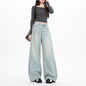 Loose And Comfortable Jeansstructured Slimming And With A Smooth Flowing Wide-leg Cut