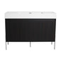 Freestanding Bathroom Vanity With Resin Sink And Storage Cabinet