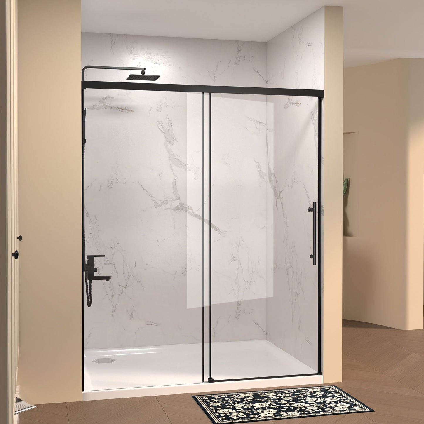 Frameless Single Sliding Shower Door