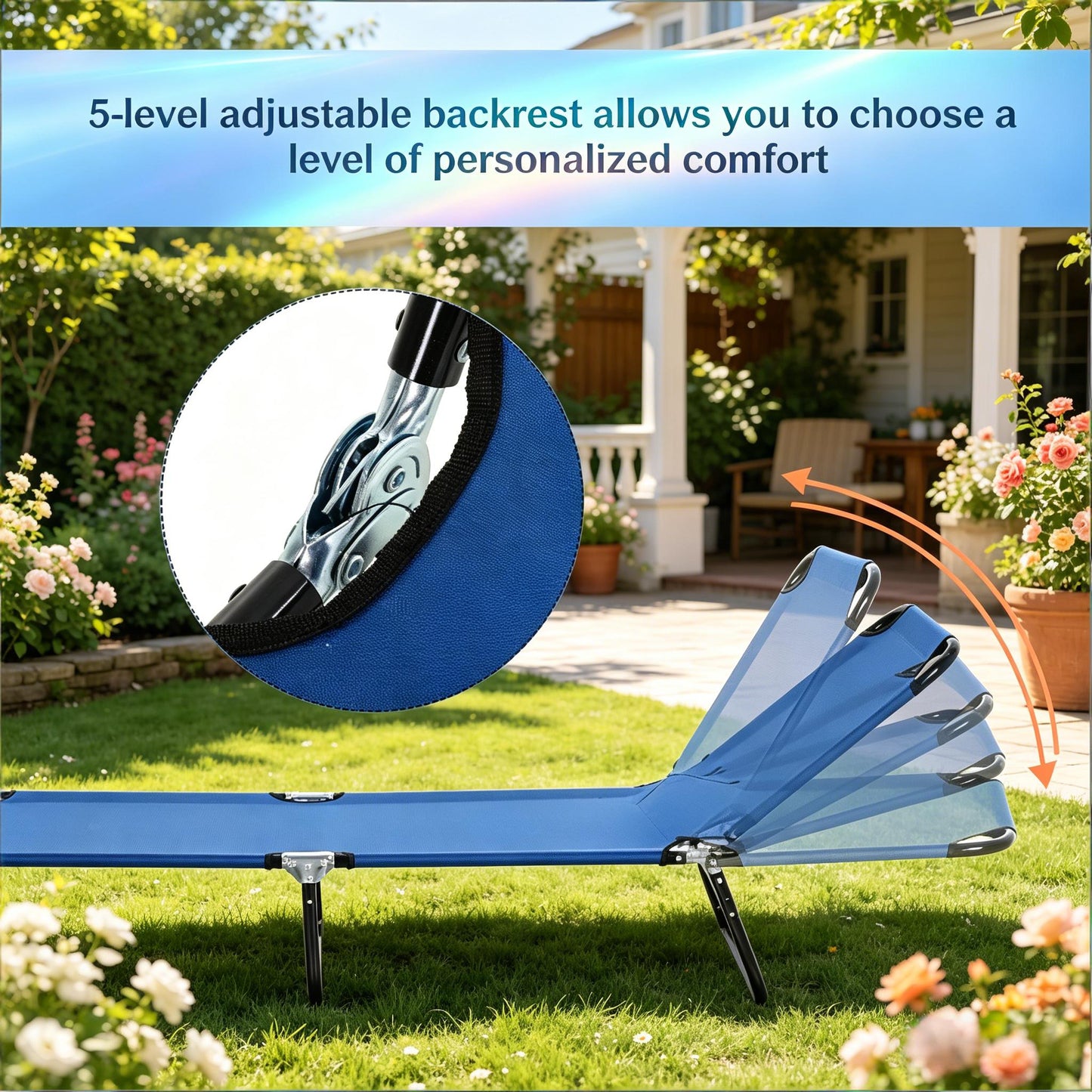 Sun Tanning Chair, Outdoor Tanning Chair, Pool Chaise Lounge Chairs