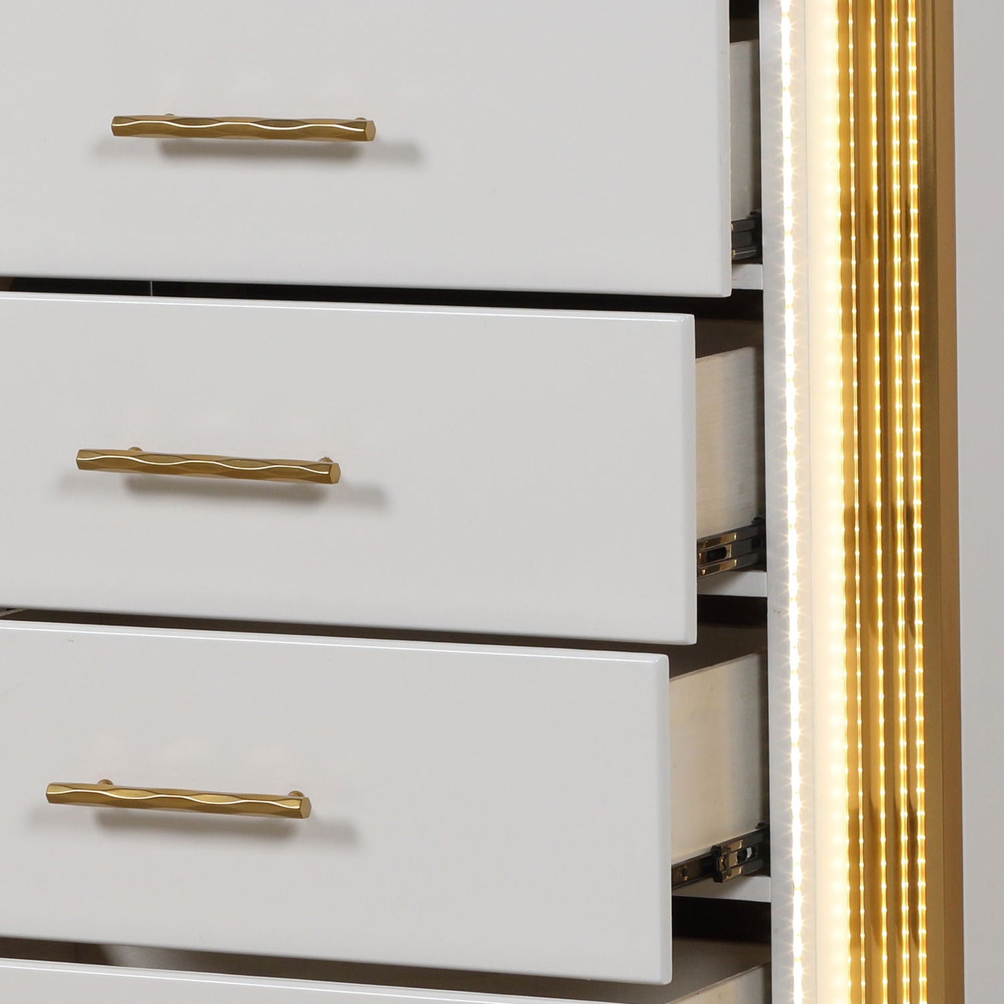 Obsession - 5 Drawer LED Chest - White