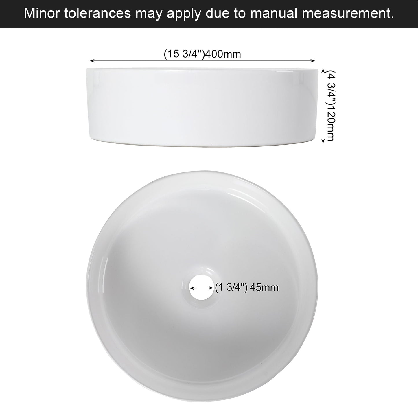 Floating Bathroom Vanity With Glossy Round Vessel Sink