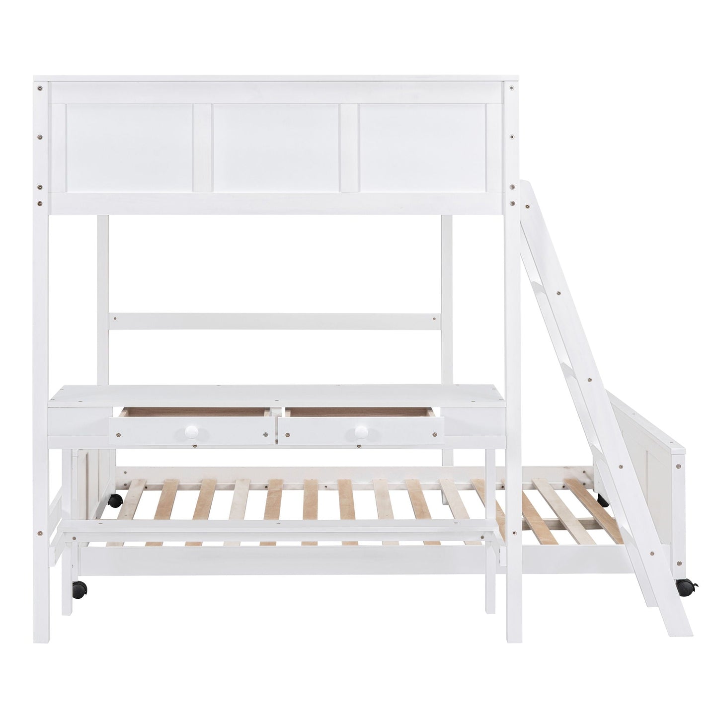 Full Over Full Bunk Bed With Desk