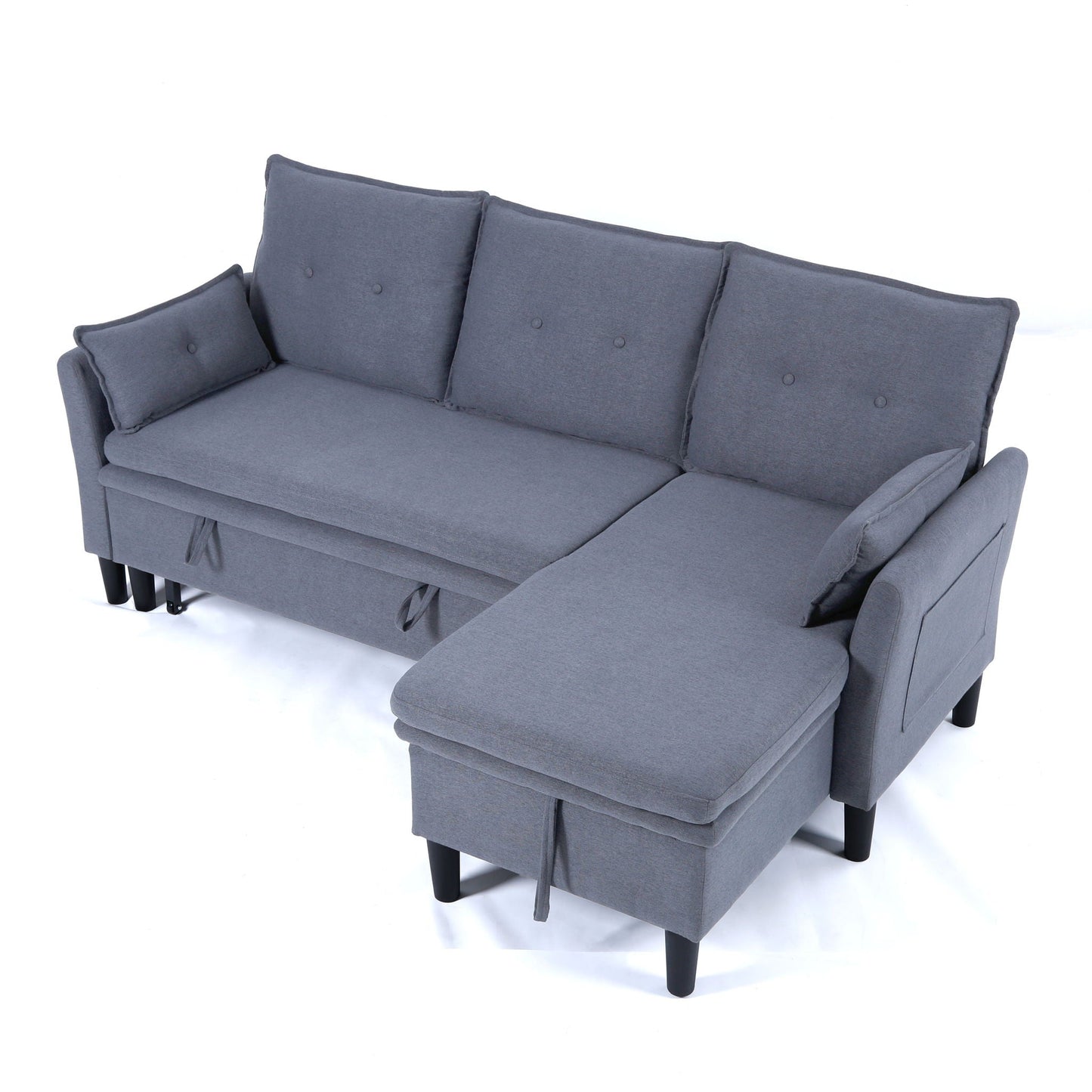 L-Shaped Reversible Chaise Sectional Sofa With Storage