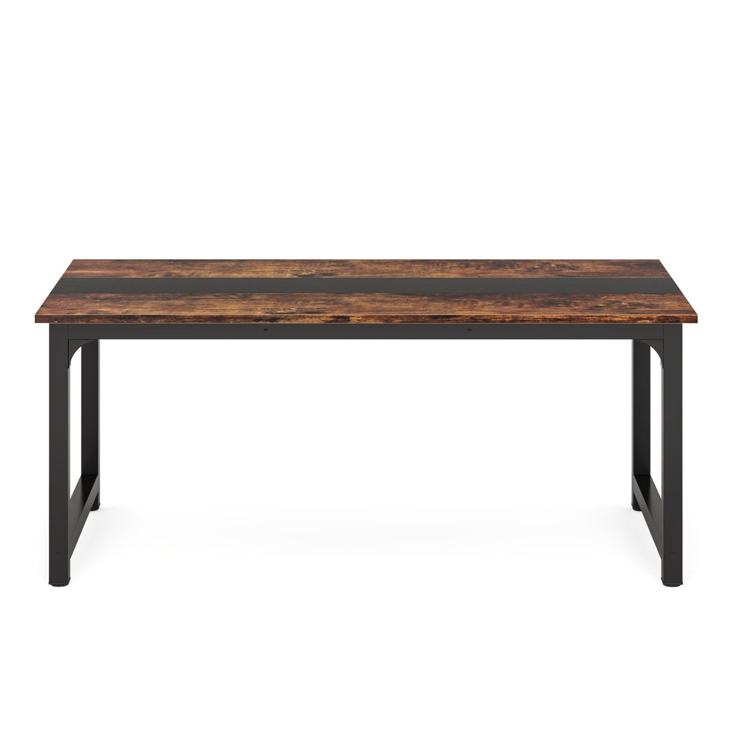 Large Computer Desk With Steel Frame for Home Office Workstation