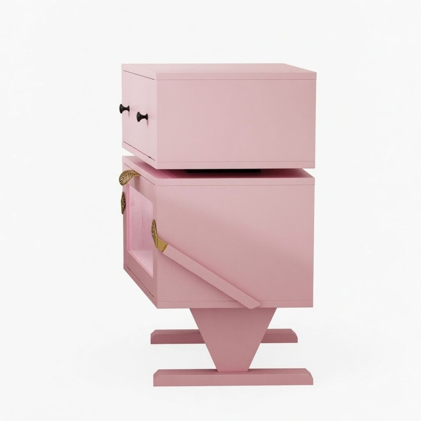 Robot LED Nightstand With 360° Rotating Drawer