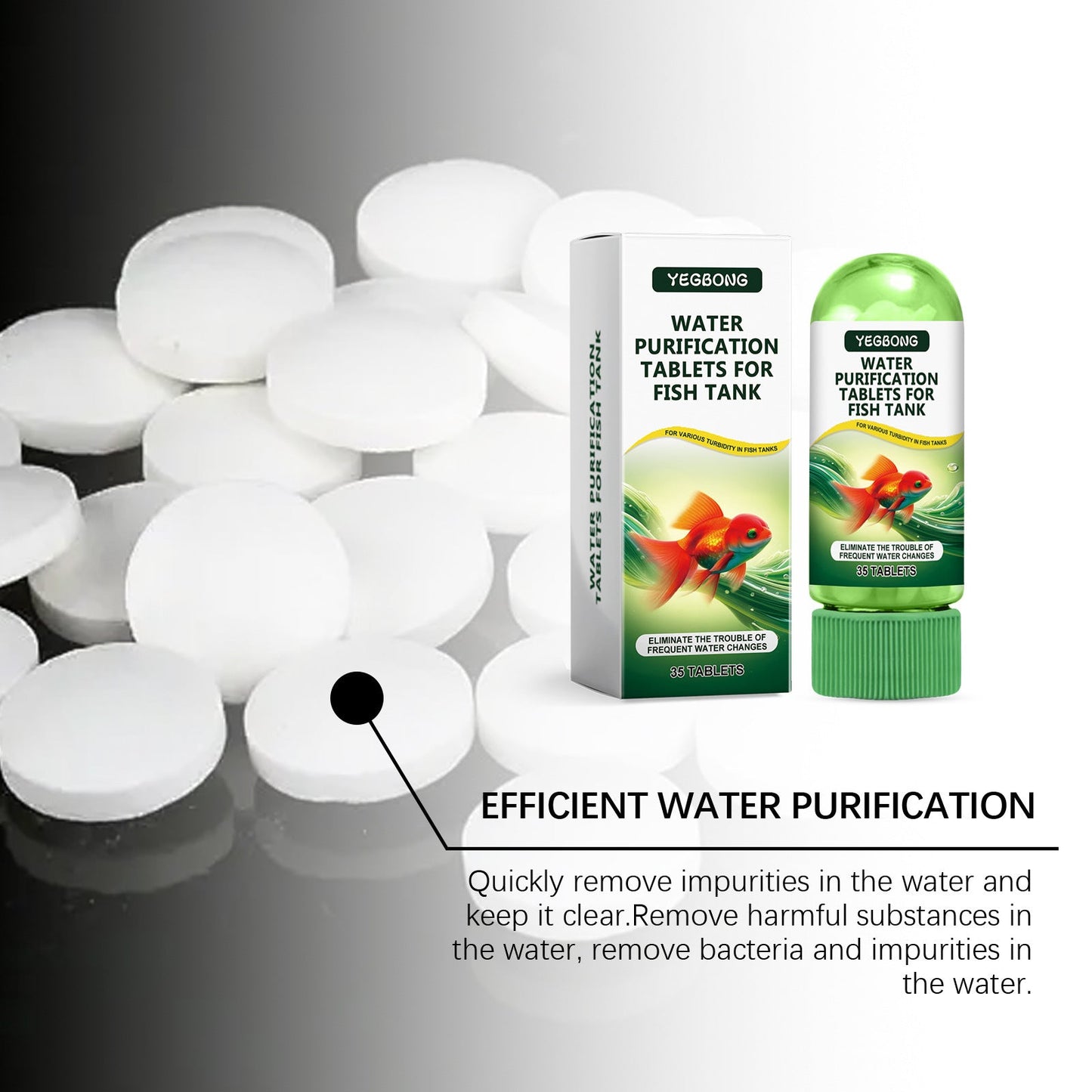 Fish Tank Water Purification Tablets Algae-inhibiting Sludge Water Body Maintenance Impurity Treatment Clean Water Purification Tablets