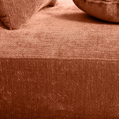 140" Modern Curved Sectional Sofa with Chaise Lounge