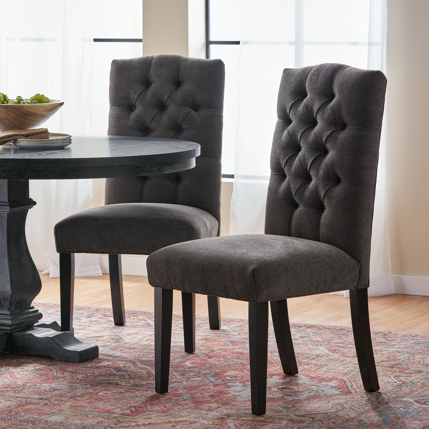 Harriet Tufted Dining Chair With Button Tufting And Diamond Stitching
