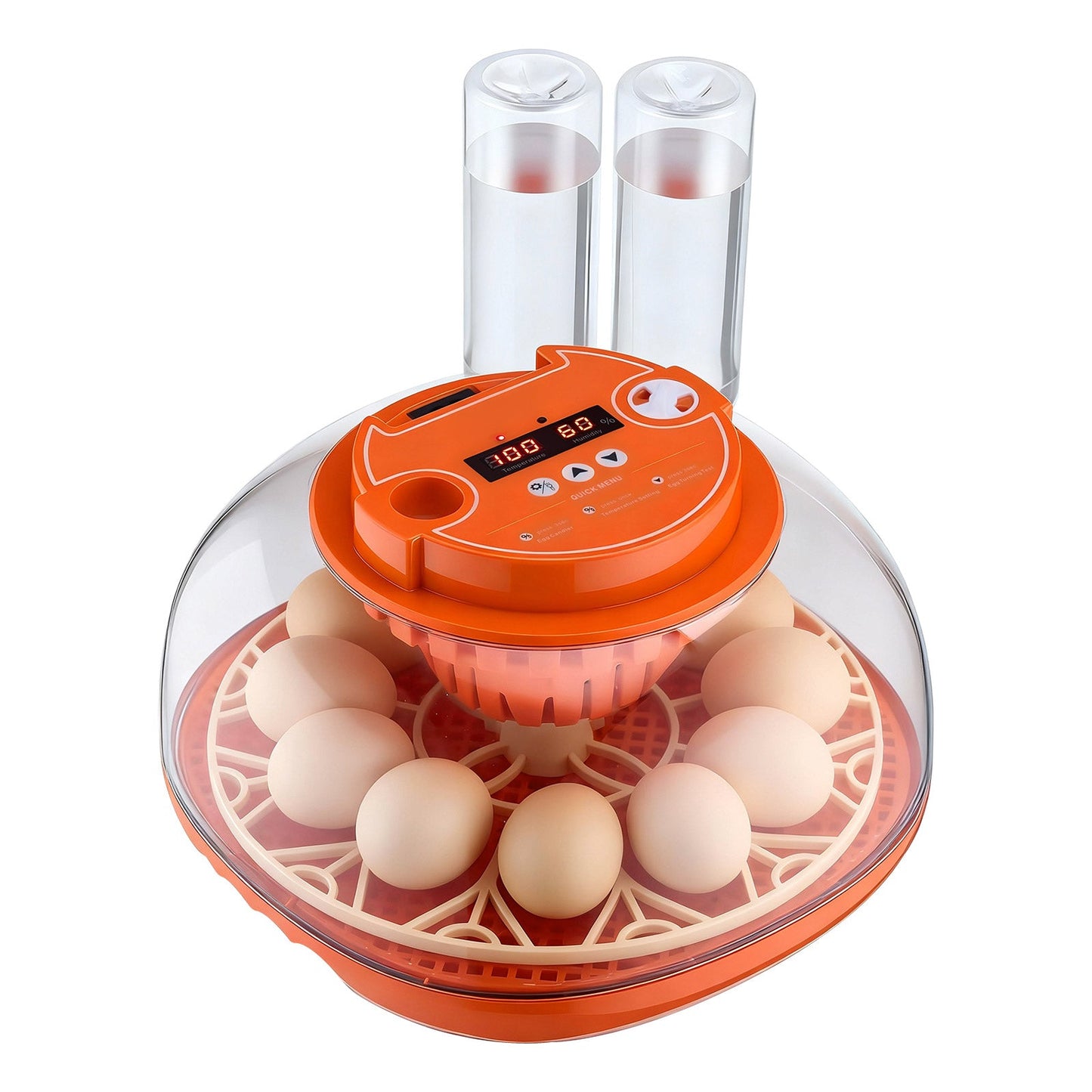 12 Egg Incubator with Automatic Egg Turner and LED Candler