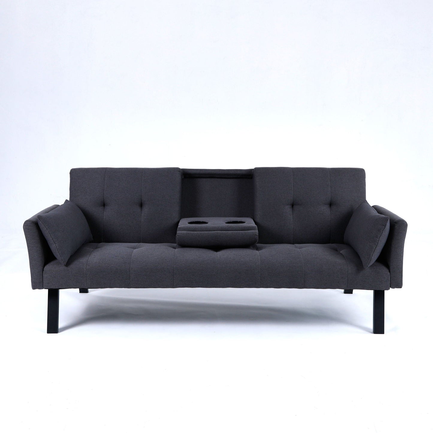 Sofa Bed With Foldable Design And Cup Holder