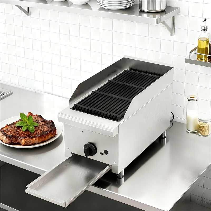12 Inch Commercial Gas Lava Rock Charbroiler