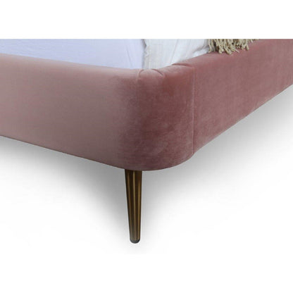Heather - Upholstered Bed With Curved Headboard