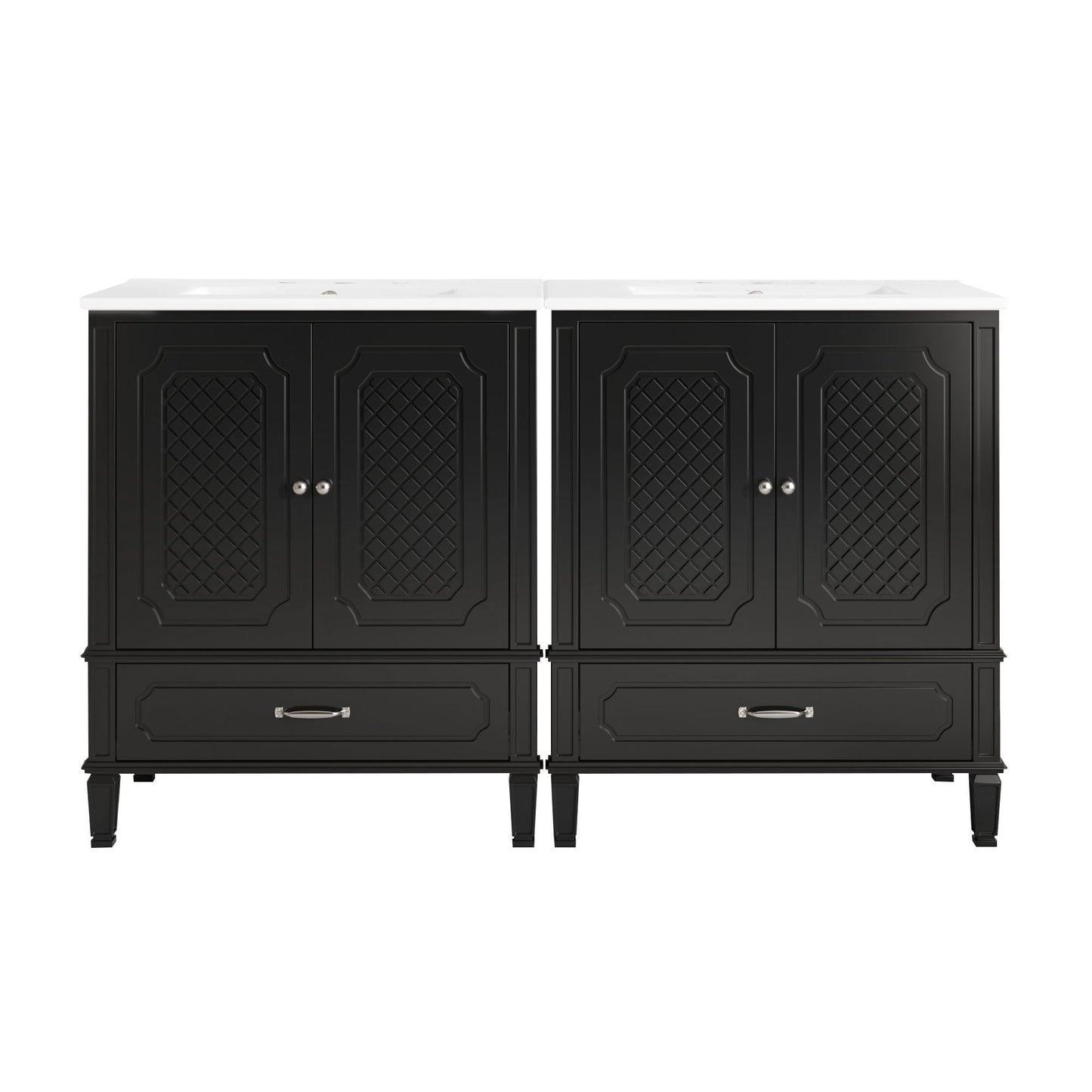 Bathroom Vanity With Sink, Soft Closing Door, Multi Functional Storage