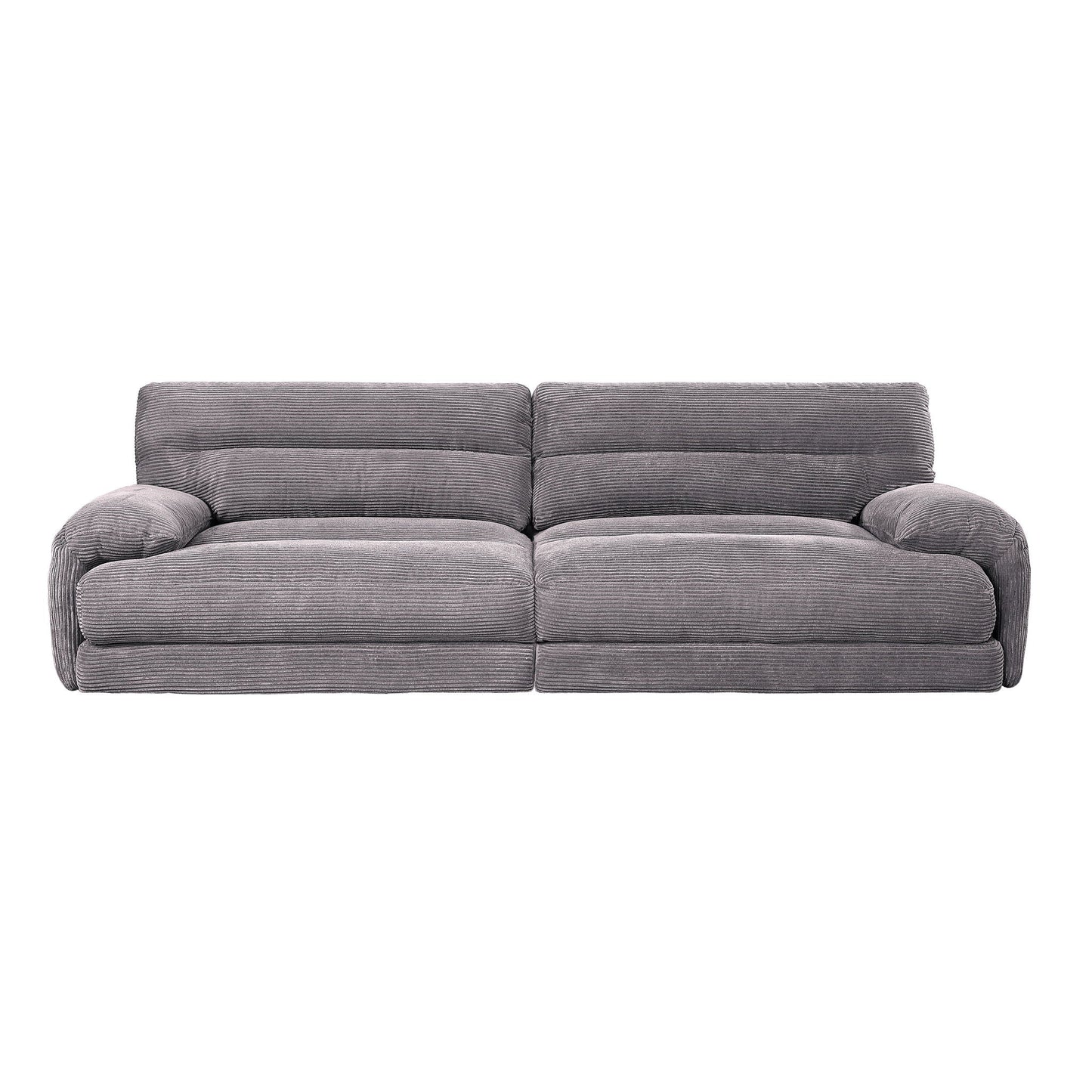 Cadenza Corduroy Loveseat - Gray