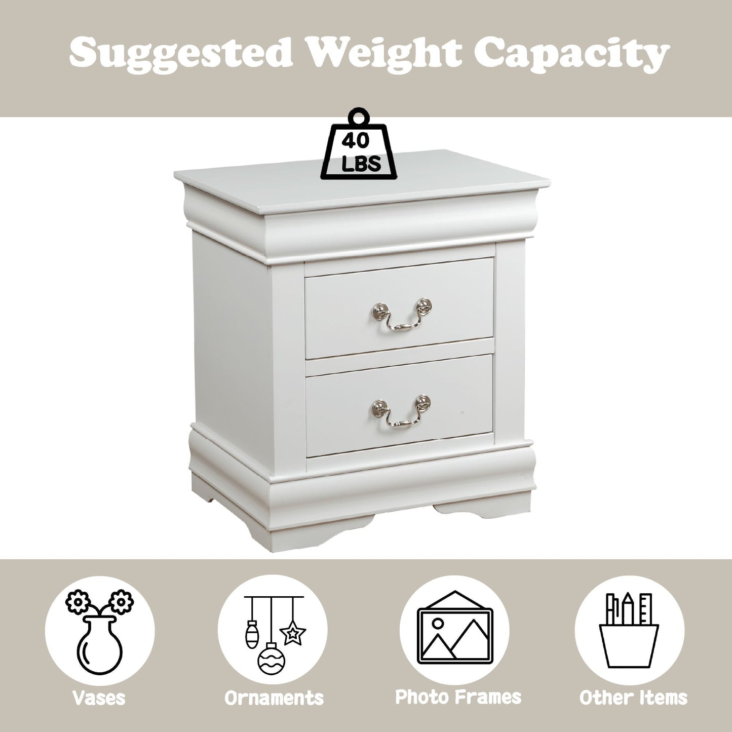 Louis Philippe Accent Nightstand
