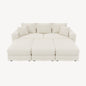 Deep Seat Convertible Sofa With Soft Pillows And Ottomans