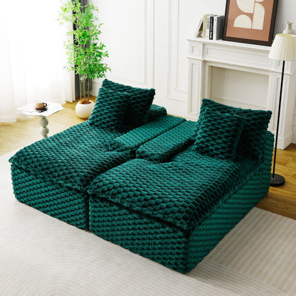 Double Chaise Lounge With Full Compressed Sponge