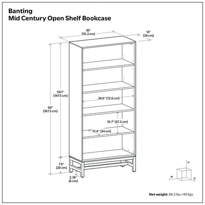 Banting - Mid Century Bookcase, Handcrafted