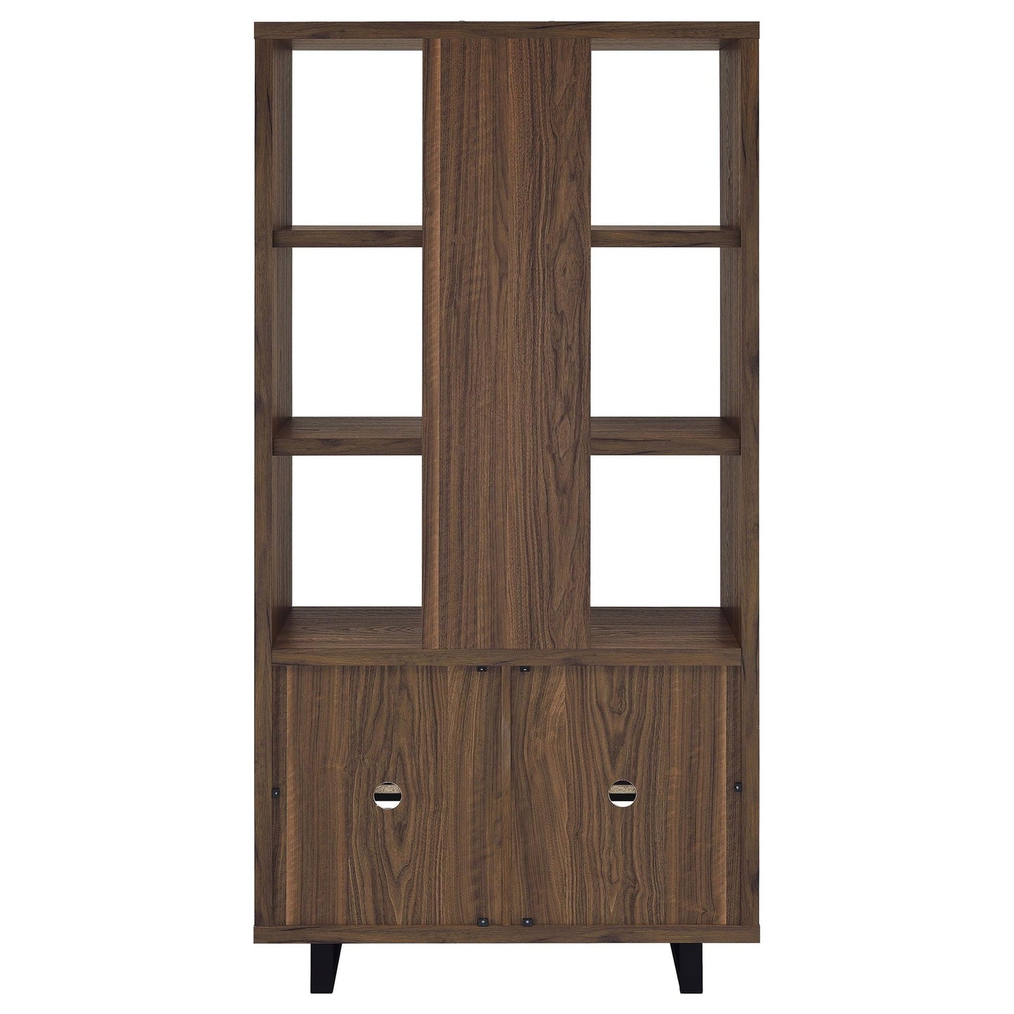Rodger - 3 Shelf Cabinet Bookcase - Walnut