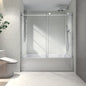 6063 Brushed Nickel Frameless Shower Door