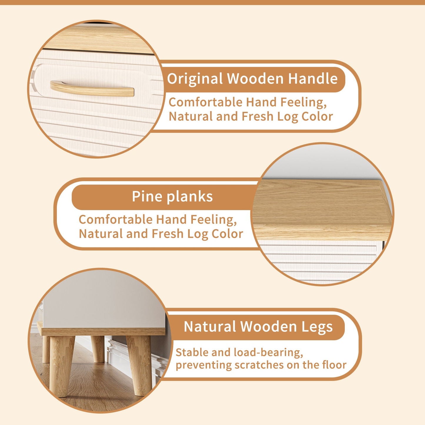 Narrow - Entryway Shoe Storage Cabinet With 2 Flip Drawers Legs - Natural / White