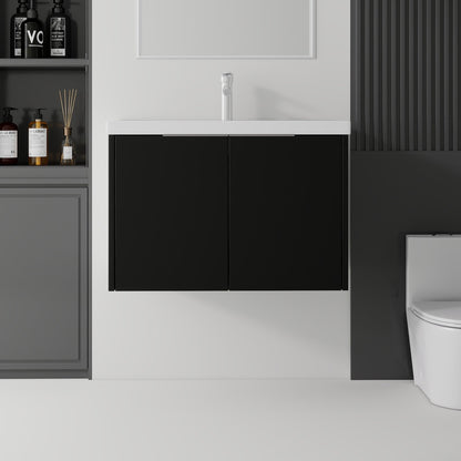 36 Inch Floating Bathroom Vanity with Sink, Soft-Close Door, Ceramic Sink, Plywood