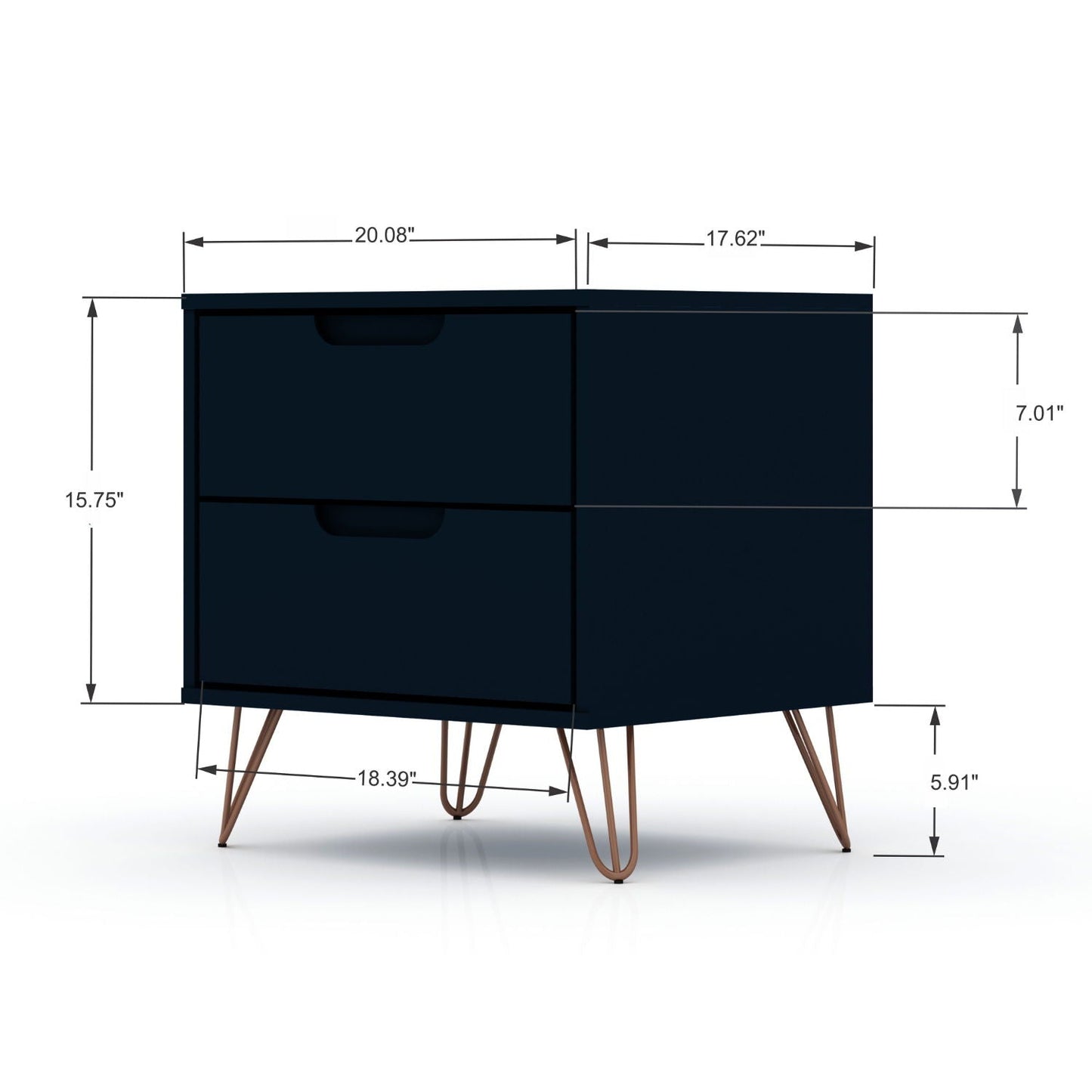 Rockefeller - 2 Drawer Nightstand