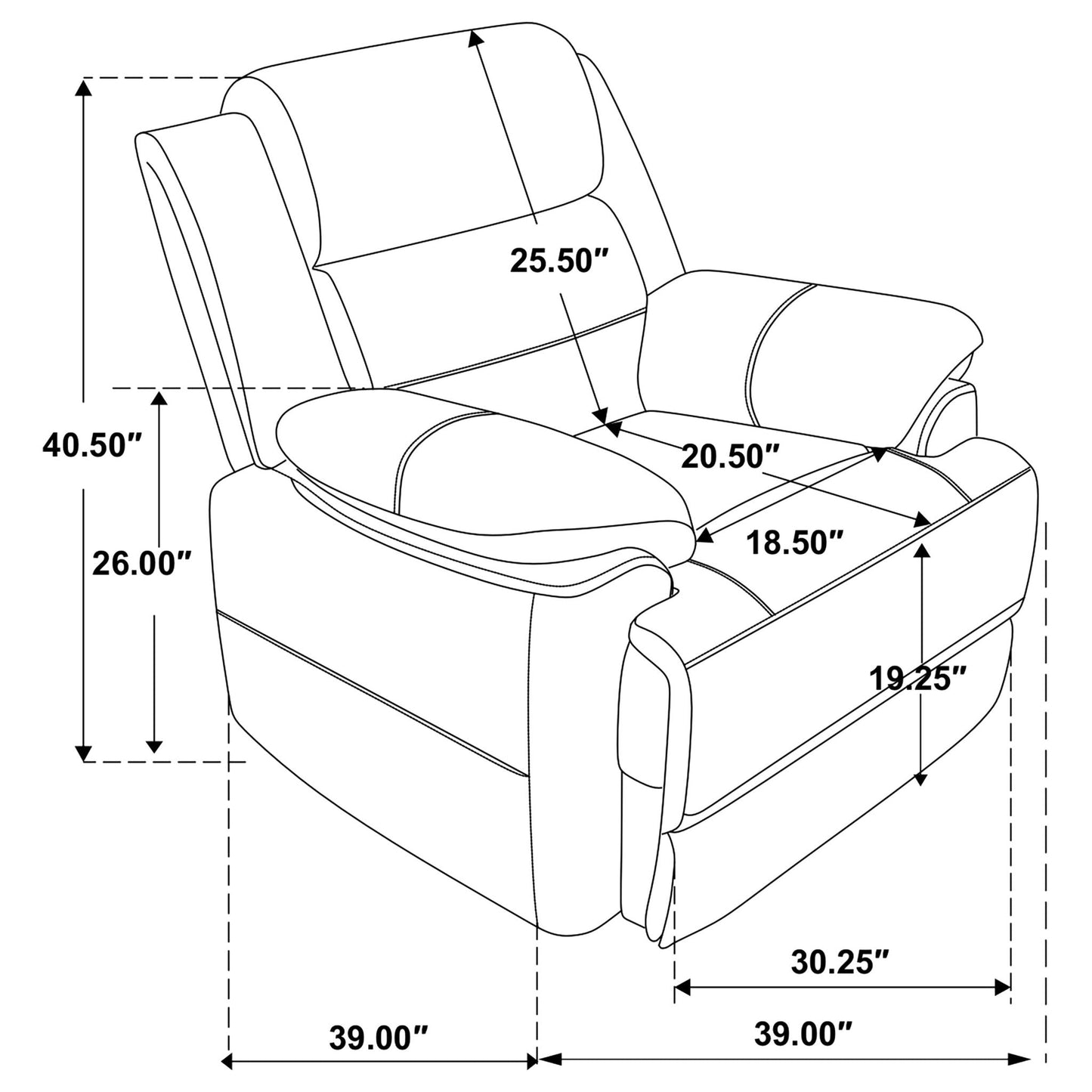 Worthington - Padded Arm Accent Chair - Dark Brown