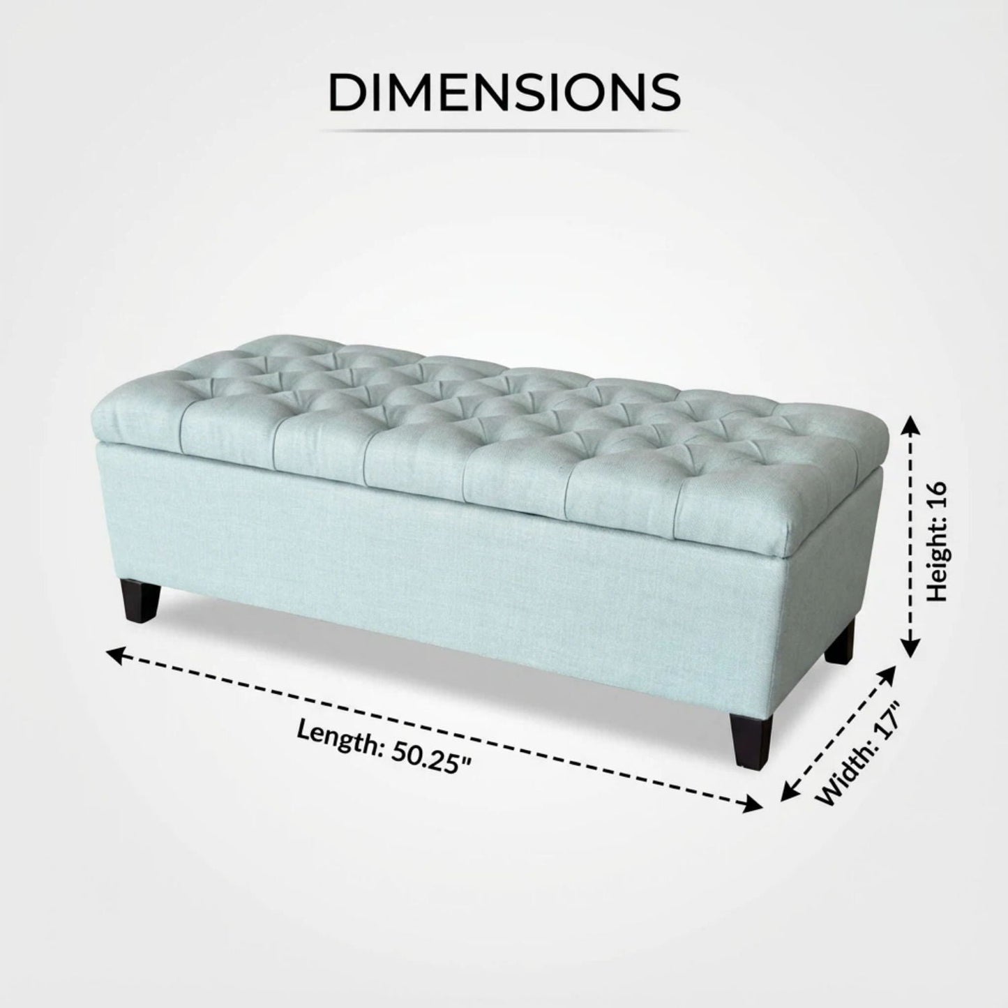 Storage Ottoman Bench With Safety Hinges