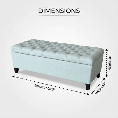 Storage Ottoman Bench With Safety Hinges