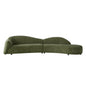 145.67" Mid-Century Upholstered Comfy Couch with Facing Chaise Right