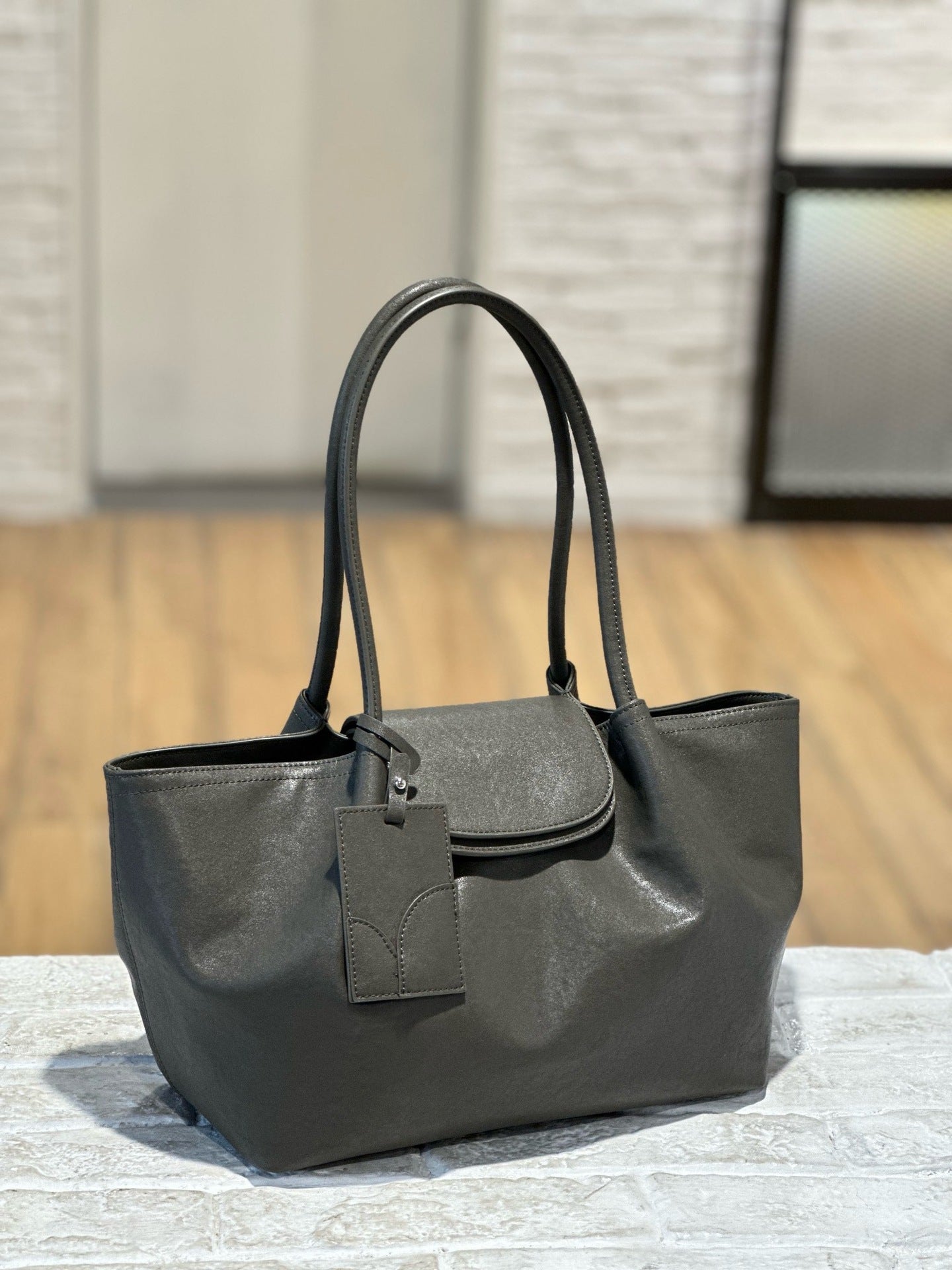 New Cross-Border Niche Design Genuine Leather Tote Bag, Versatile Vegetable-Tanned Leather High-End Shoulder Bag, Lazy Style Underarm Bag