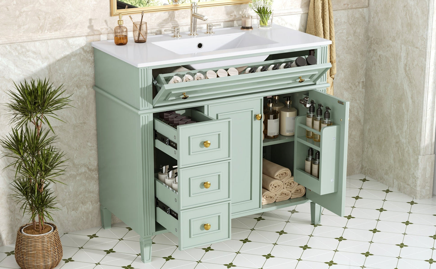 36 Inch Bathroom Vanity with Sink